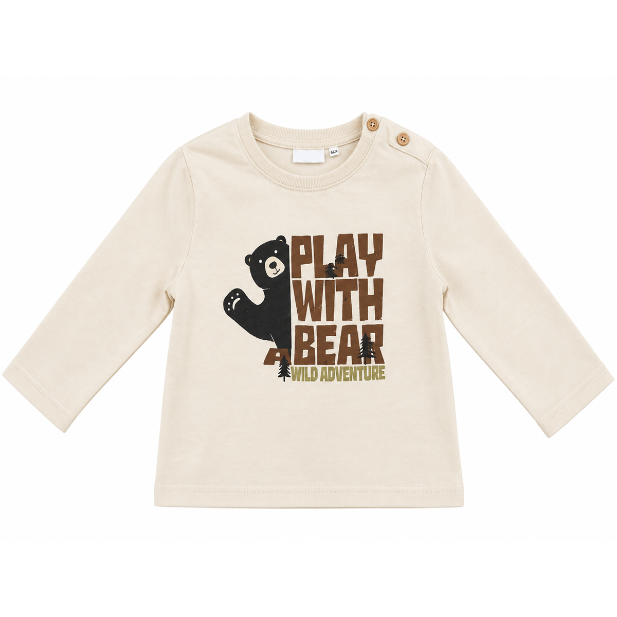 Βρεφική Μακρυμάνικη Μπλούζα Play With Bear – Μπεζ